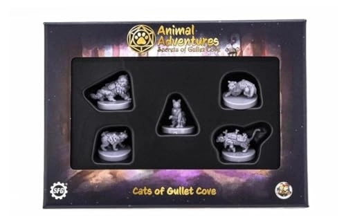 Animal Adventures: Secrets of Gullet Cove - Cats - 5E Compatible Set of 5