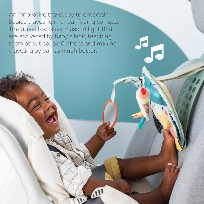 Penguin Play & Kick Car Toy - Developmental Travel Activity Center Music & Light