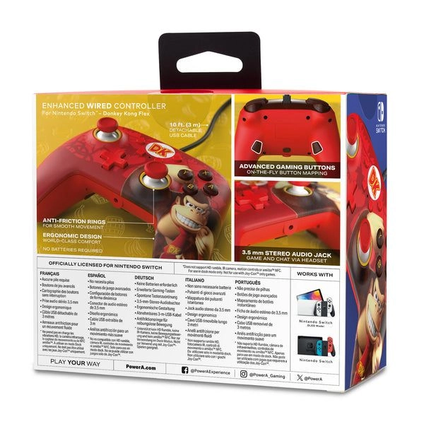 Nintendo Switch Enhanced Wired Controller Donkey Kong Flex