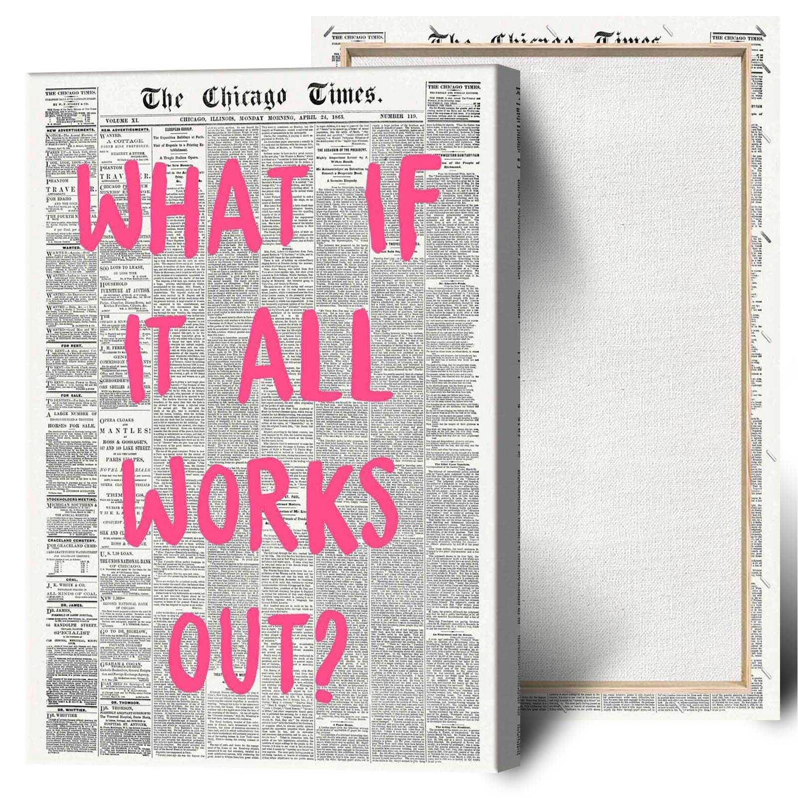 drimiler What If It All Works Out Poster - Canvas 24"L x 36"W
