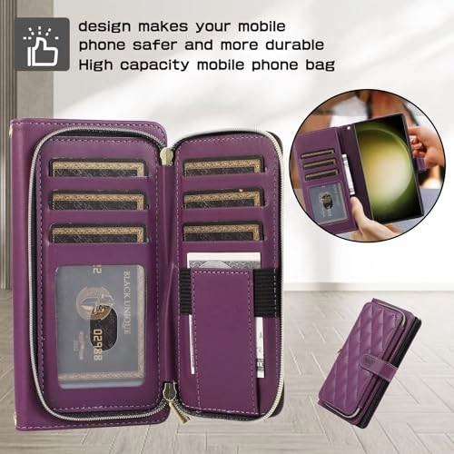 Case for Xiaomi Redmi Note 12 Pro 5G - Faux Leather Zipper Purse Wallet Phone Cover