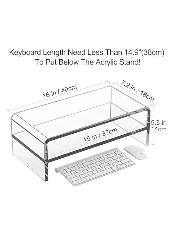 Monitor Stand - Acrylic Clear