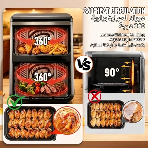 Air Fryer with 2 Independent Baskets