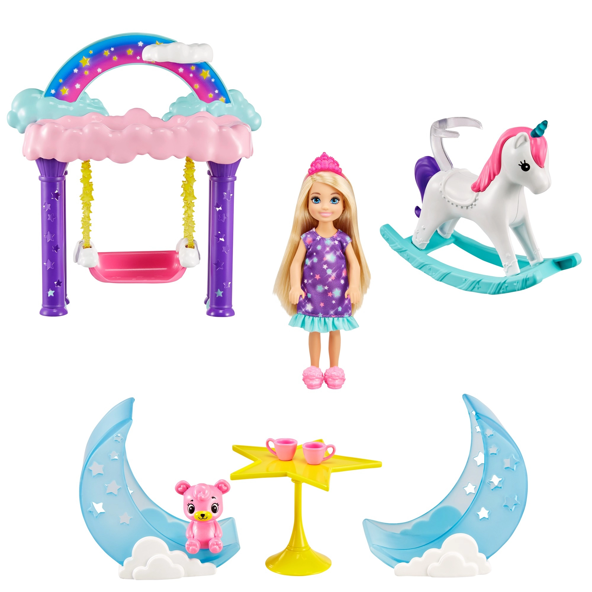 Barbie Dreamtopia Dress-Up Doll - 2-in-1 transformation 8 pieces Ages 36 month(s)+