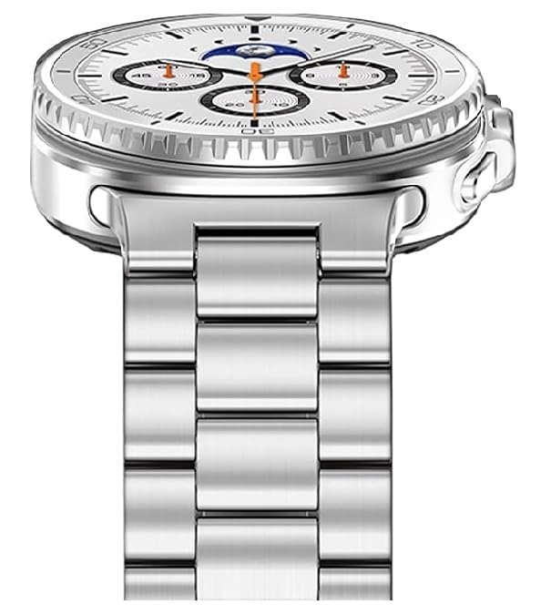 Croiky Metal Stainless Steel No Gap Strap for Samsung Galaxy Watch 7/8 Ultra/Ultra 2 - 47mm