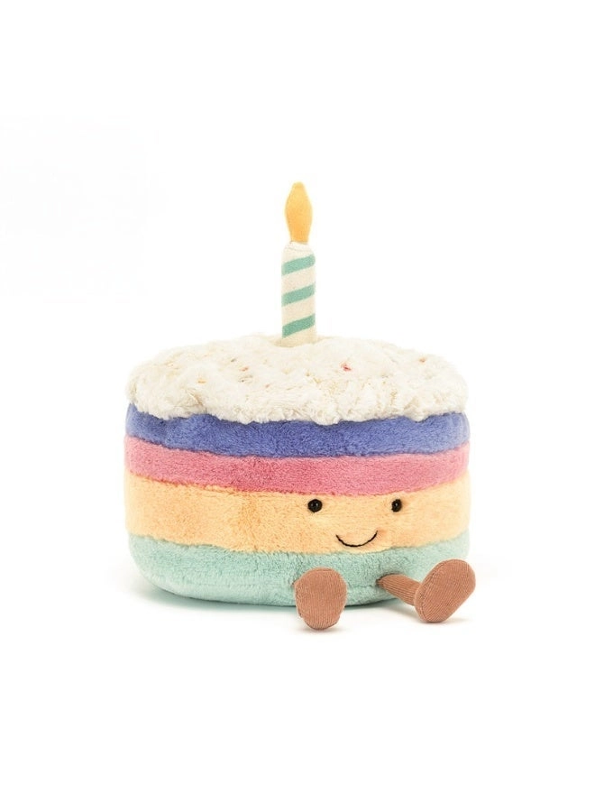 Rainbow Cake Plush Toy Food Family Series 26 cm