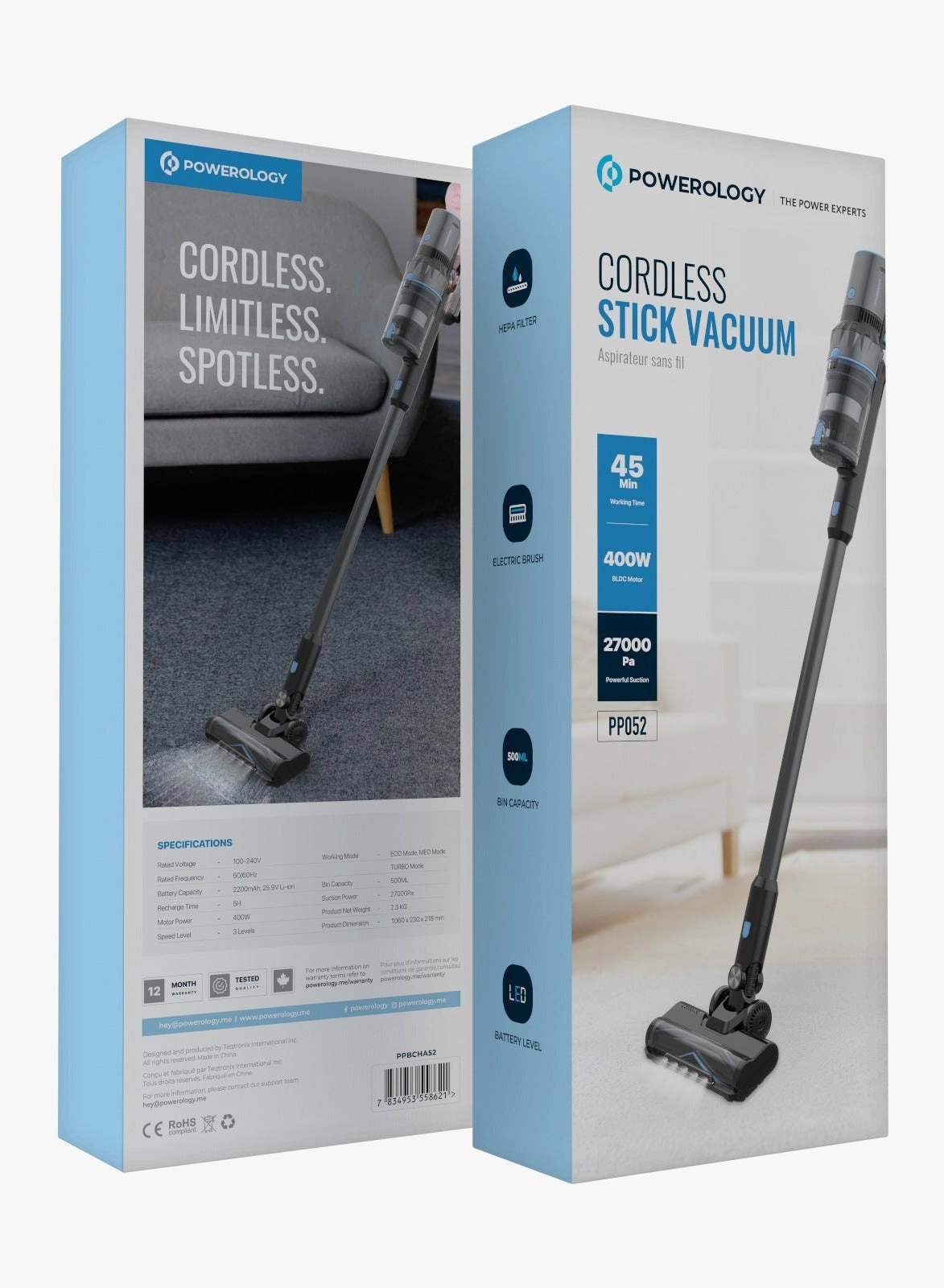 Cordless Stick Vacuum - 45 Min