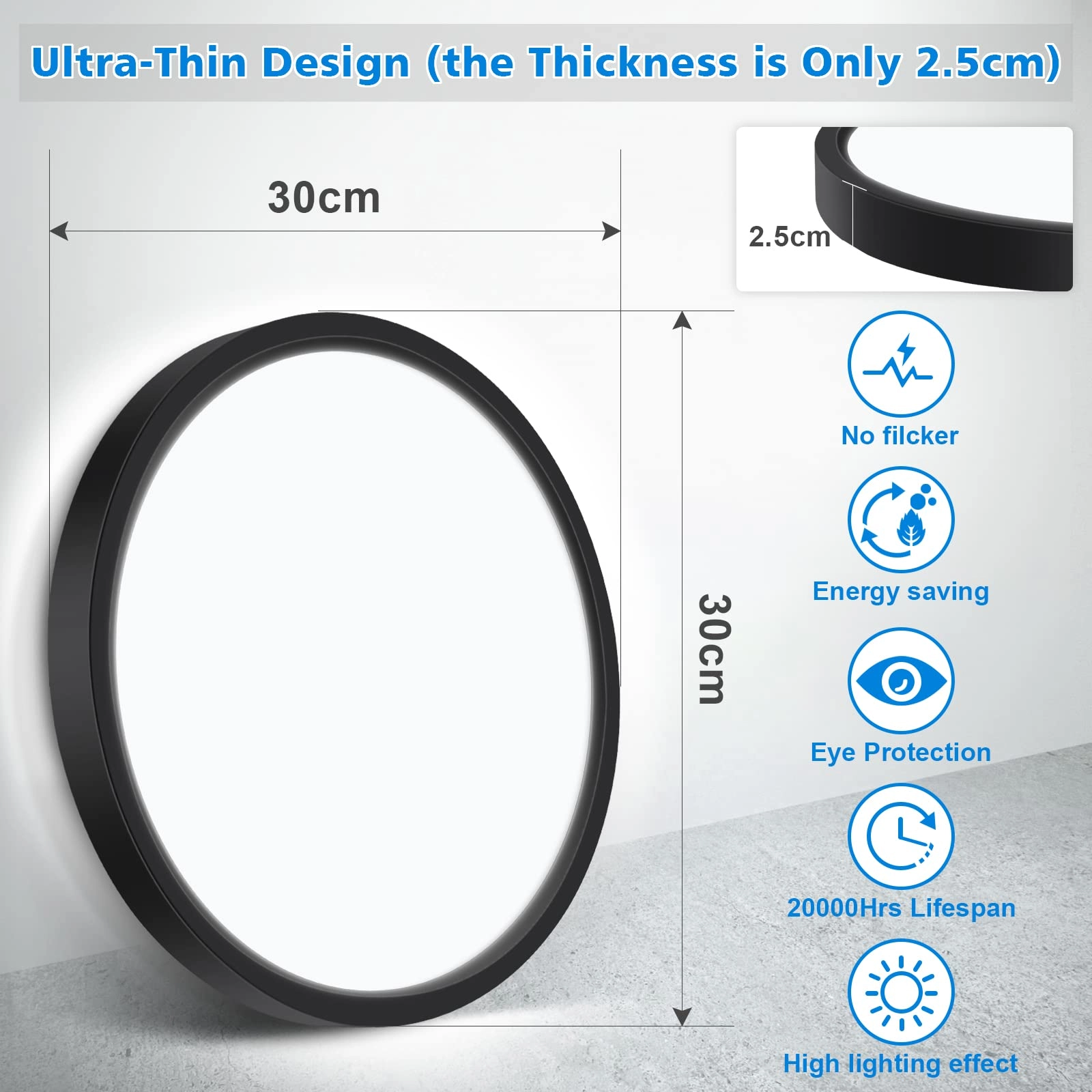 LED Ceiling Light - 5000K Daylight White