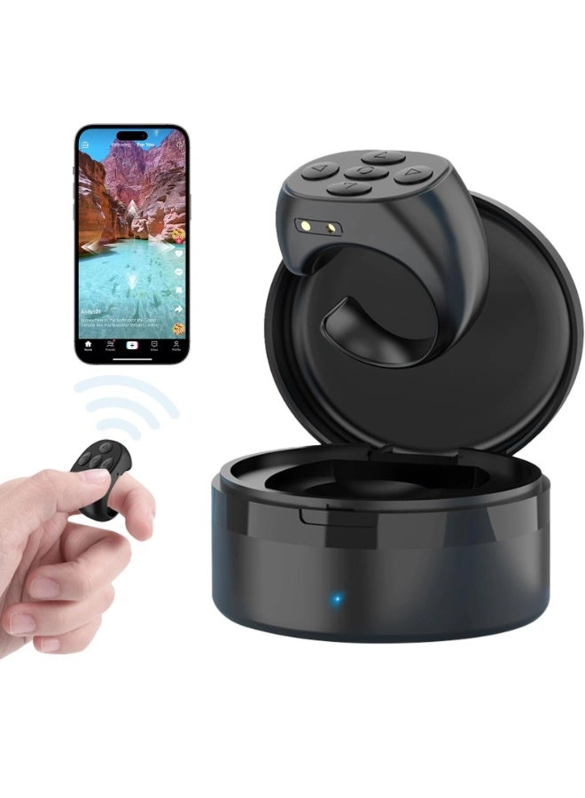 Bluetooth Scrolling Ring - Fingertip Wireless Remote for iPhone & Android