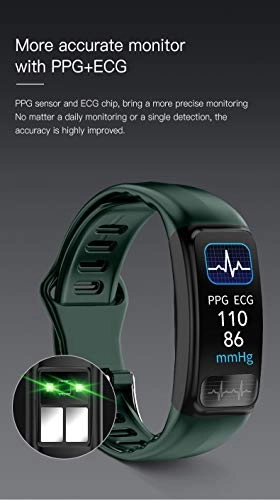 ECG+PPG Smart Watch - Blood Oxygen Blood Pressure Red