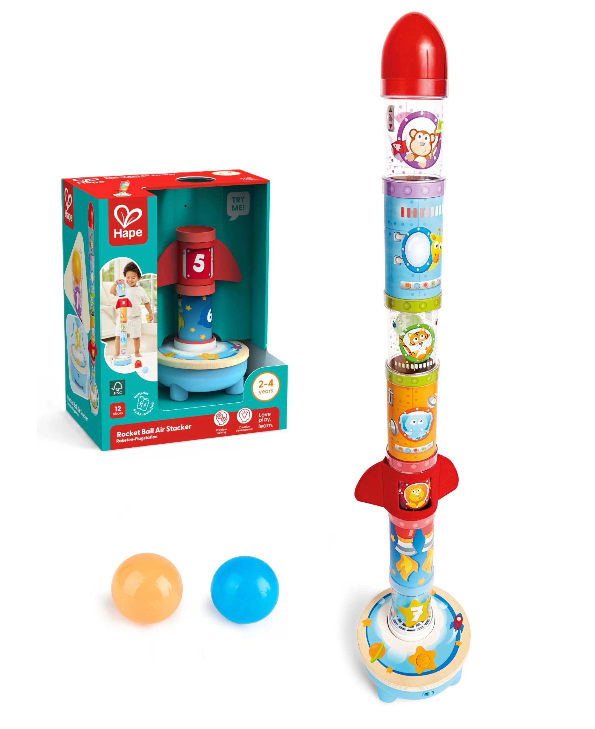 Hape Rocket Ball Air Stacker - 2+