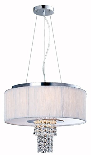 Adrienne - 6-Light Plisse Fabric Shade Chrome