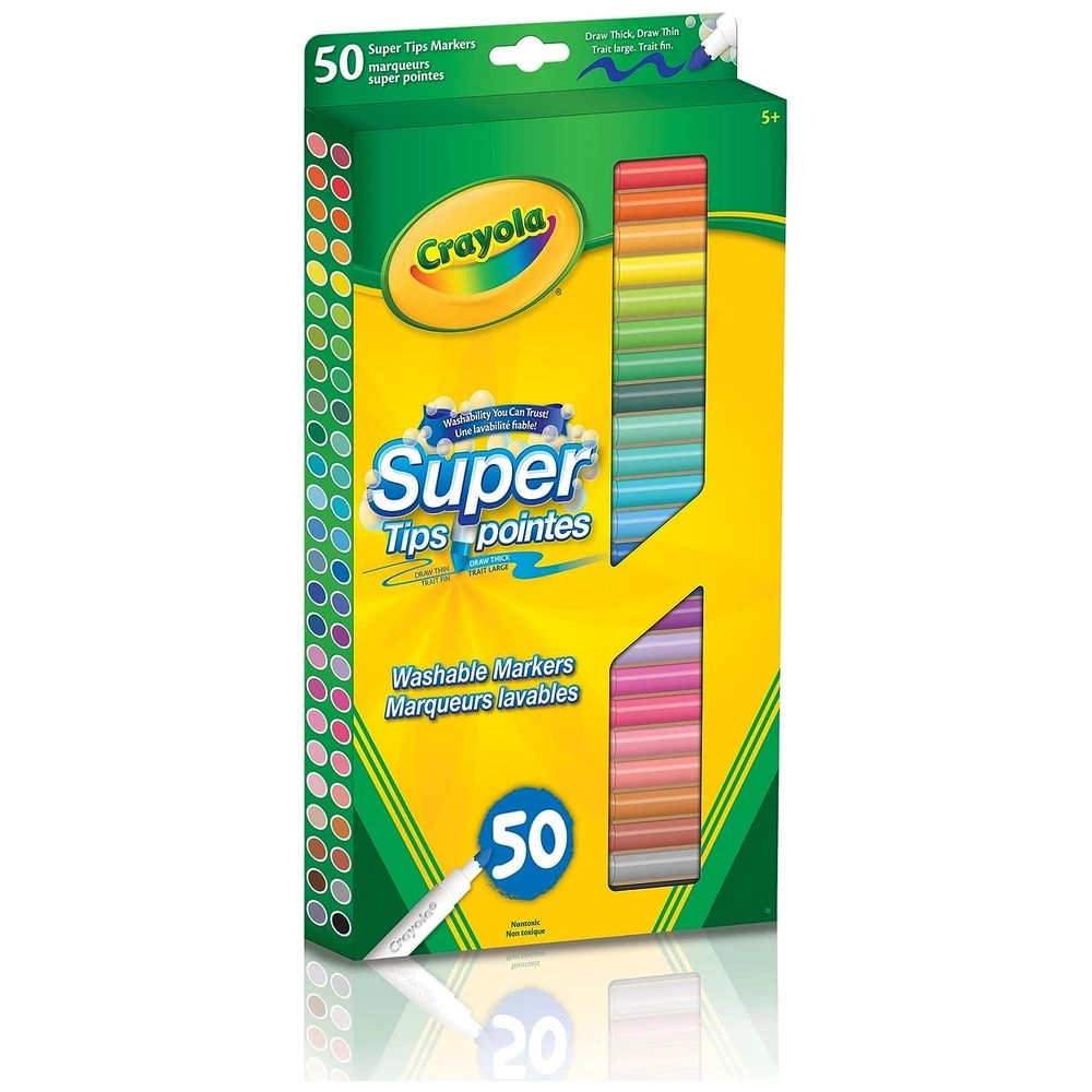 Super Tips Washable Markers - 50 Multi Colour