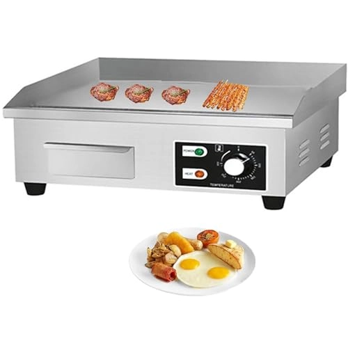 Commercial Electric Griddle - 2500W 451 x 300 mm