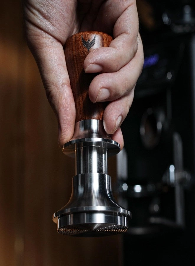Espresso Tamper - 58.5mm Rosewood Handle Self-Leveling