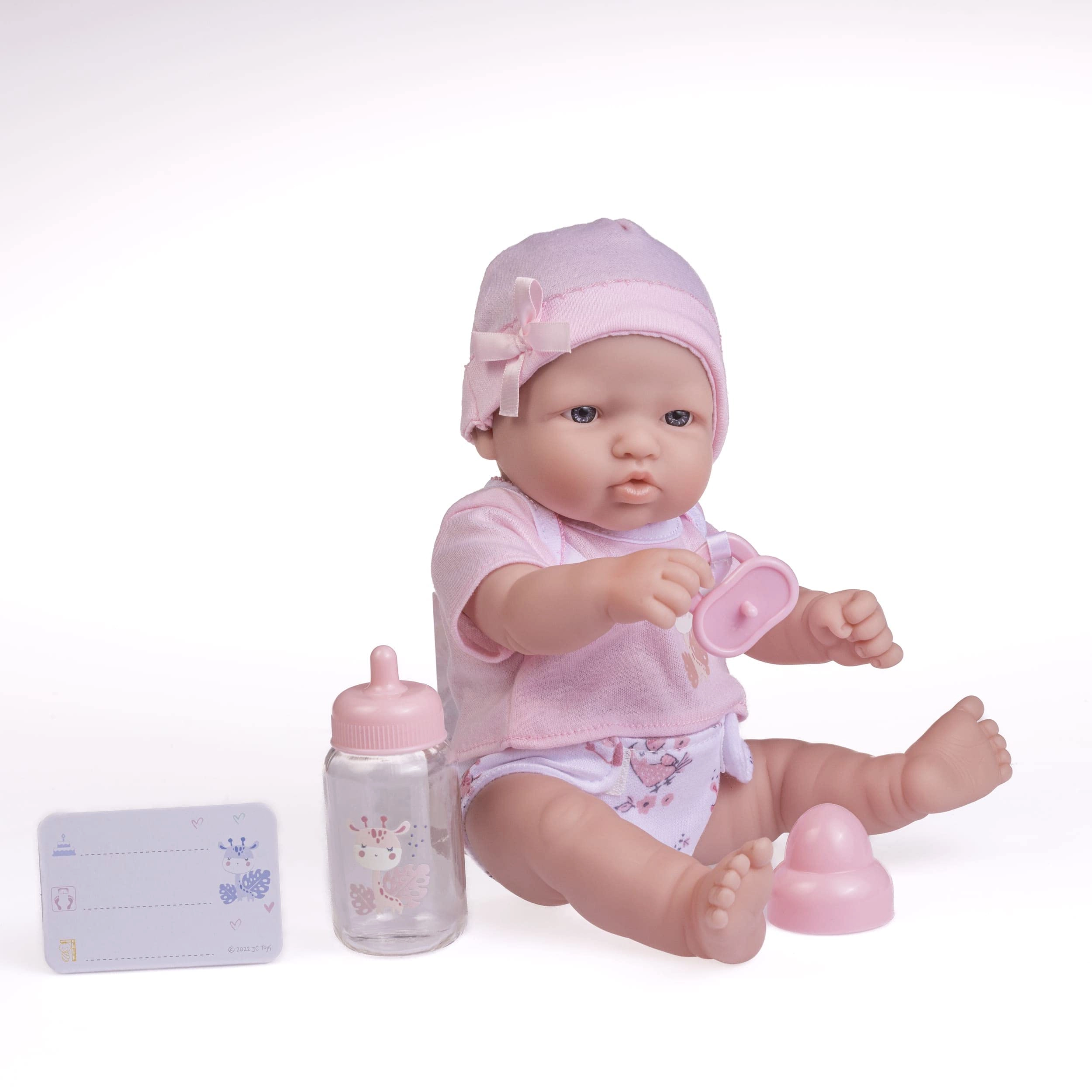 La Newborn Baby Doll Gift Set - 12" Pink Ages 2+