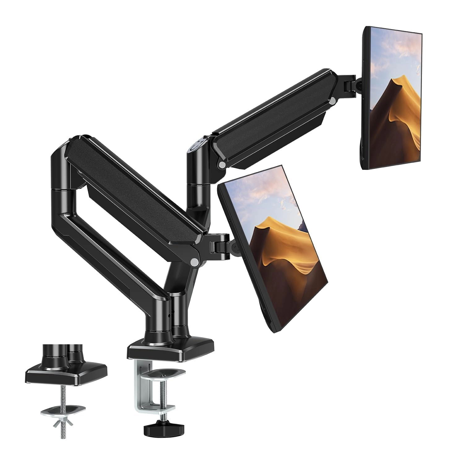H180B - Dual Arm 17" to 27" VESA 75x75 & 100x100