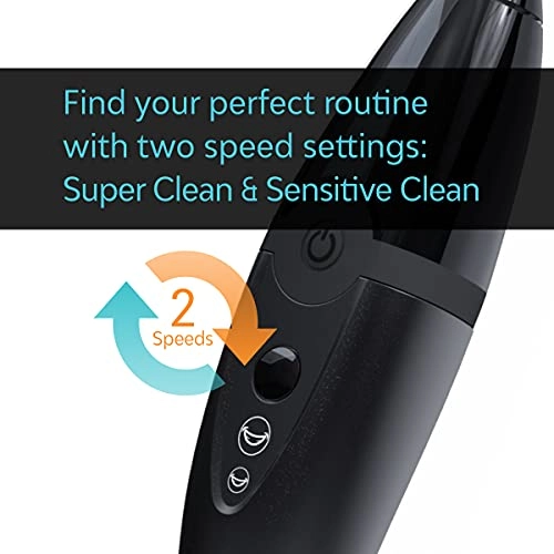 UV Sanitizing Sonic Toothbrush and Cleaning Station - Dual Speed Setting Black