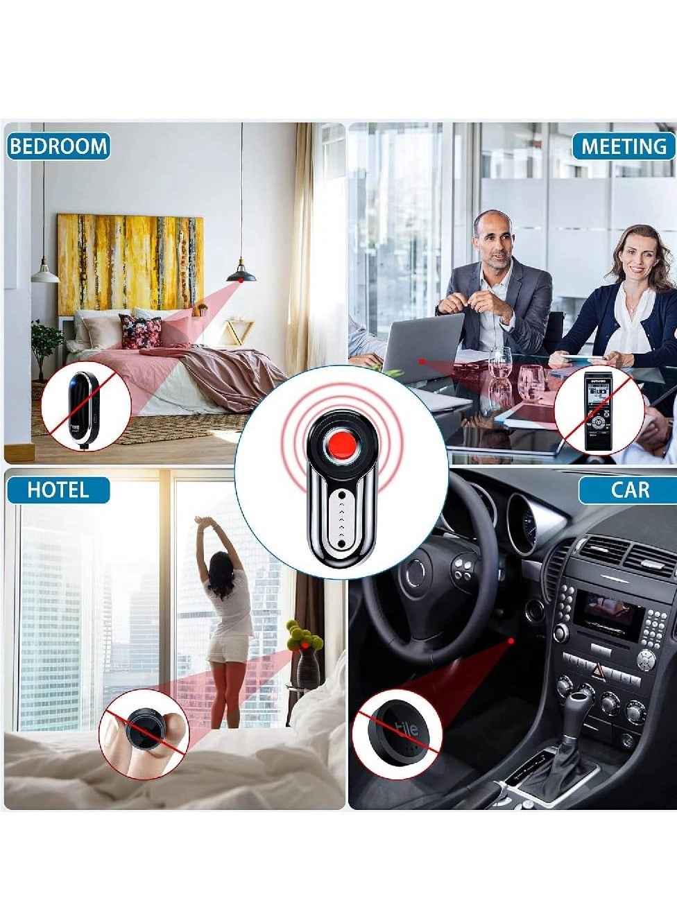 Anti Spy Hidden Infrared Camera Detectors - 1080 pixels