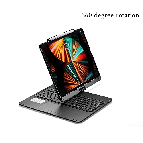 360 Rotatable Keyboard - for iPad Pro 13" (M4) / iPad Air 13" (M2) / iPad Pro 12.9" 6th/5th/4th/3rd Backlight Trackpad