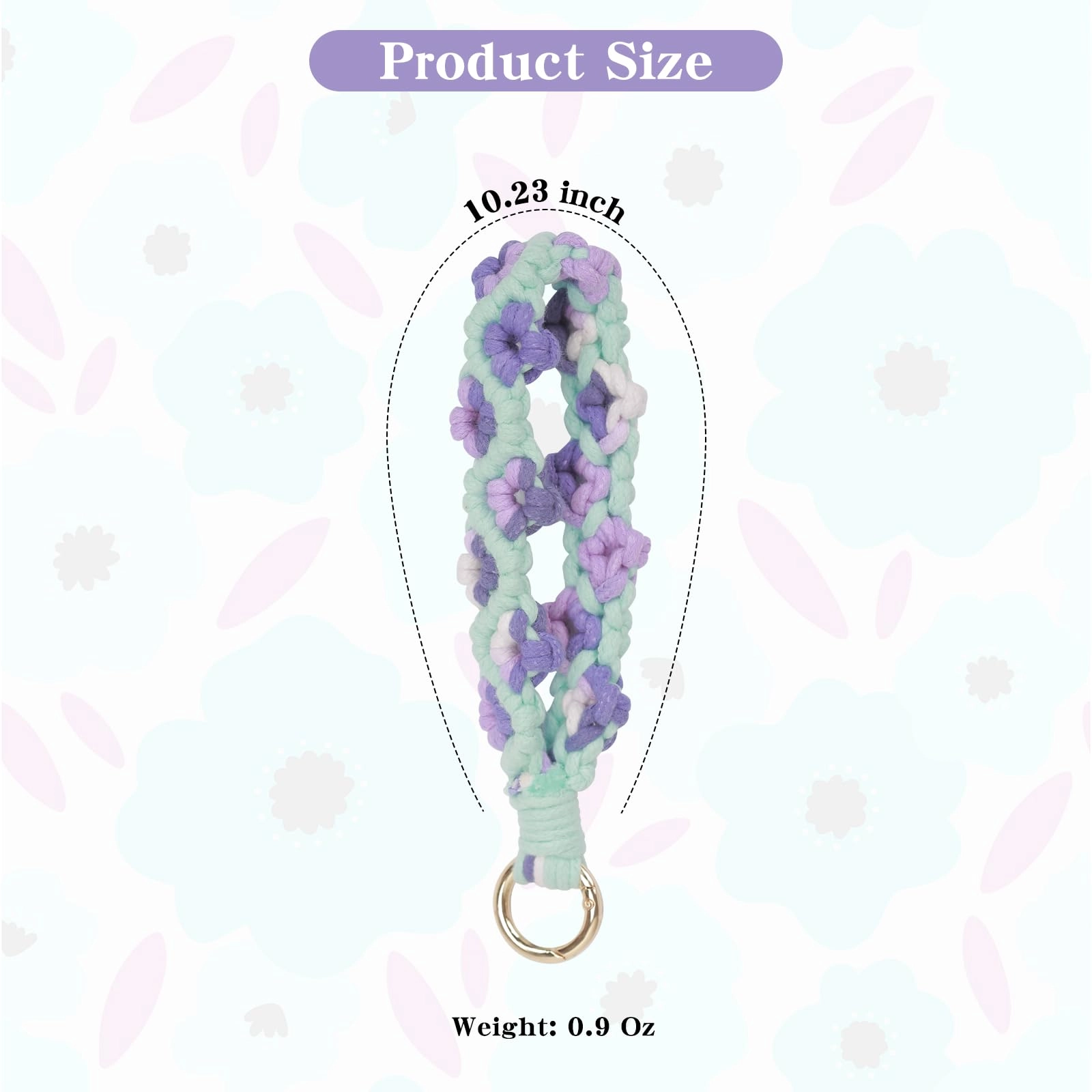 Boho Macrame Keychain - Car