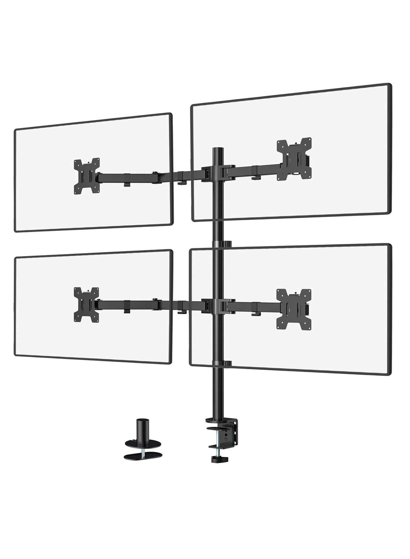 Tiger Quad Monitor Stand - four 27-inch 75x75mm, 100x100mm