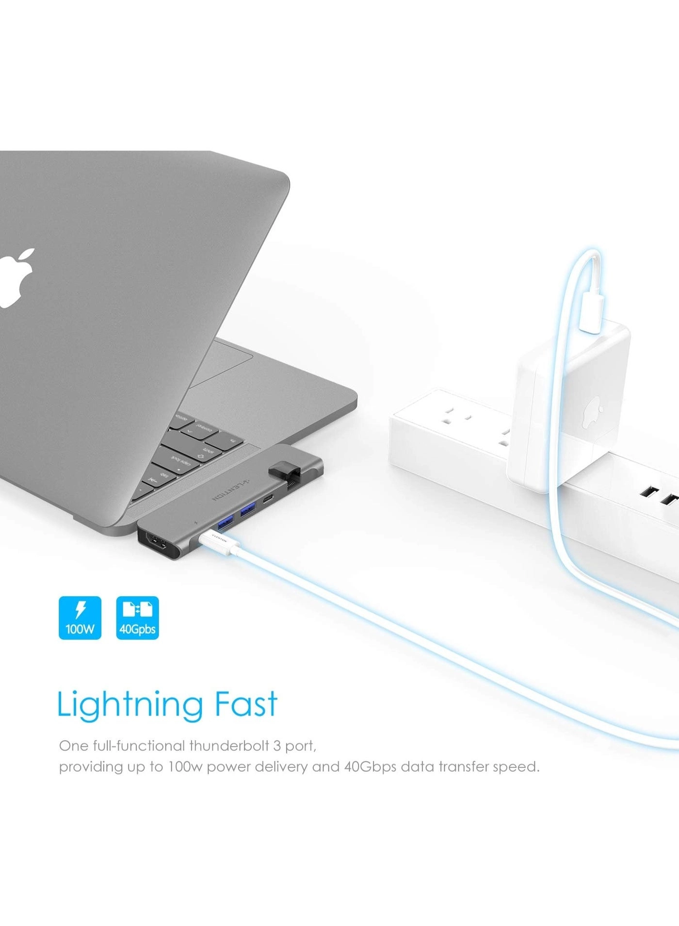 USB C Hub - 4K HDMI Gigabit Ethernet 3 USB 3.0