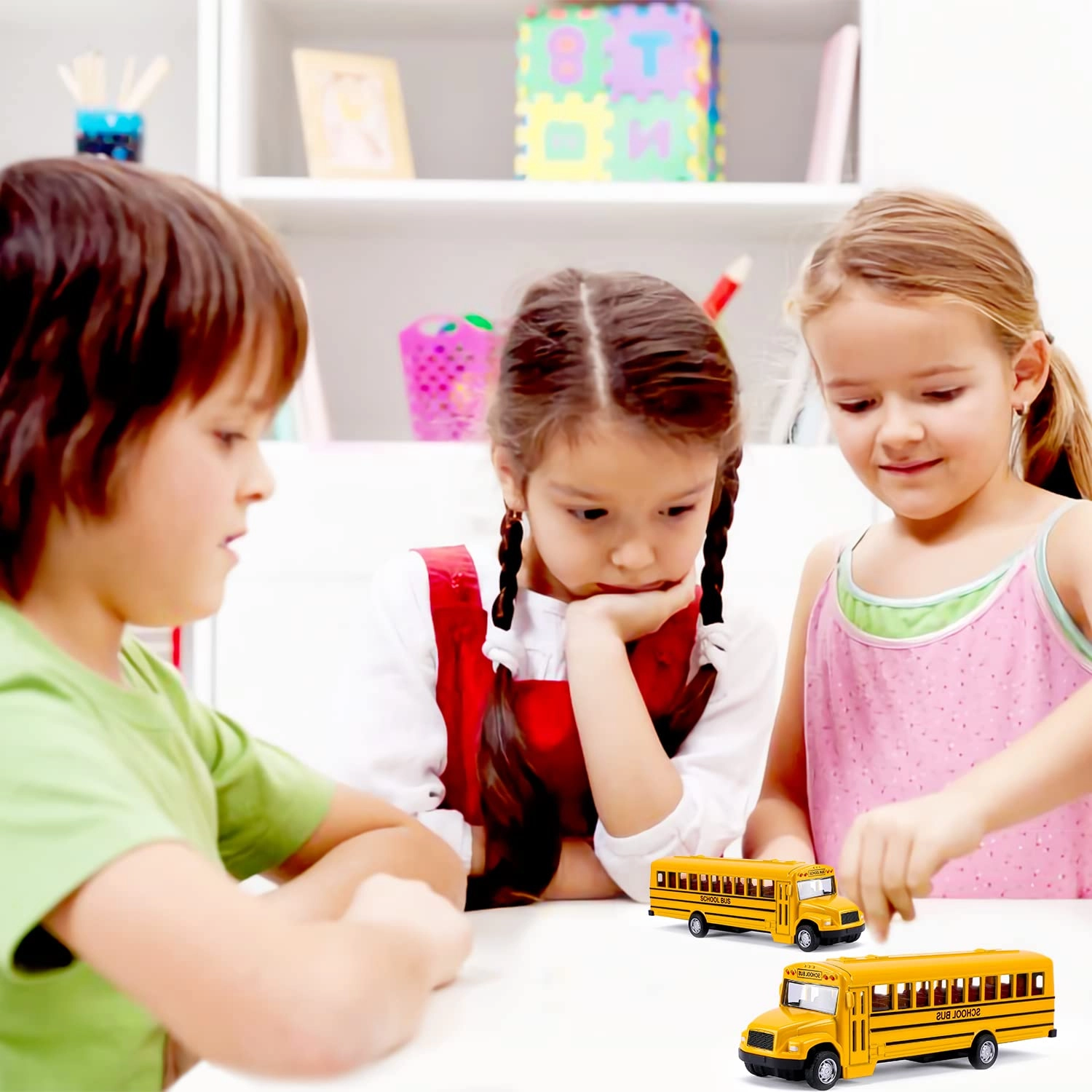 Pull Back School Bus - 2 Pack