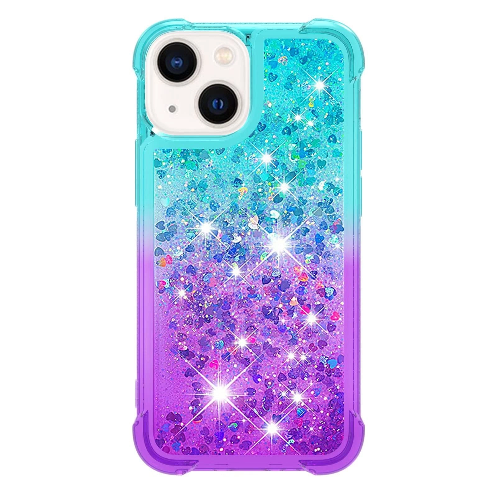TTVV Glitter Moving Quicksand Flowing Cover Bumper for iPhone 14 Plus