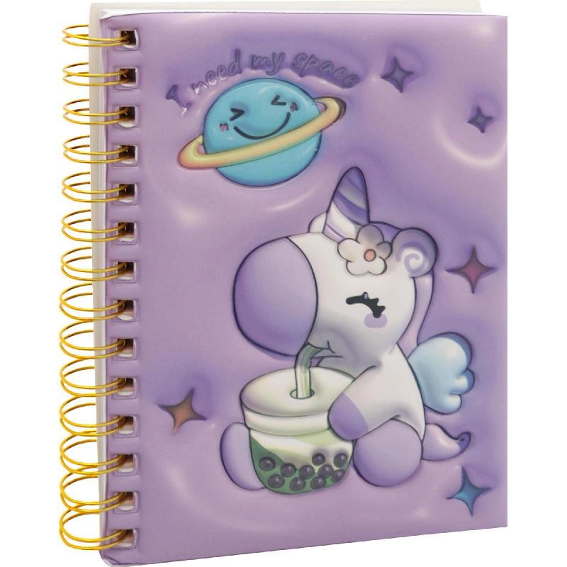 Notebook 19 X 26 cm Spiral - Grid 100 Sheets