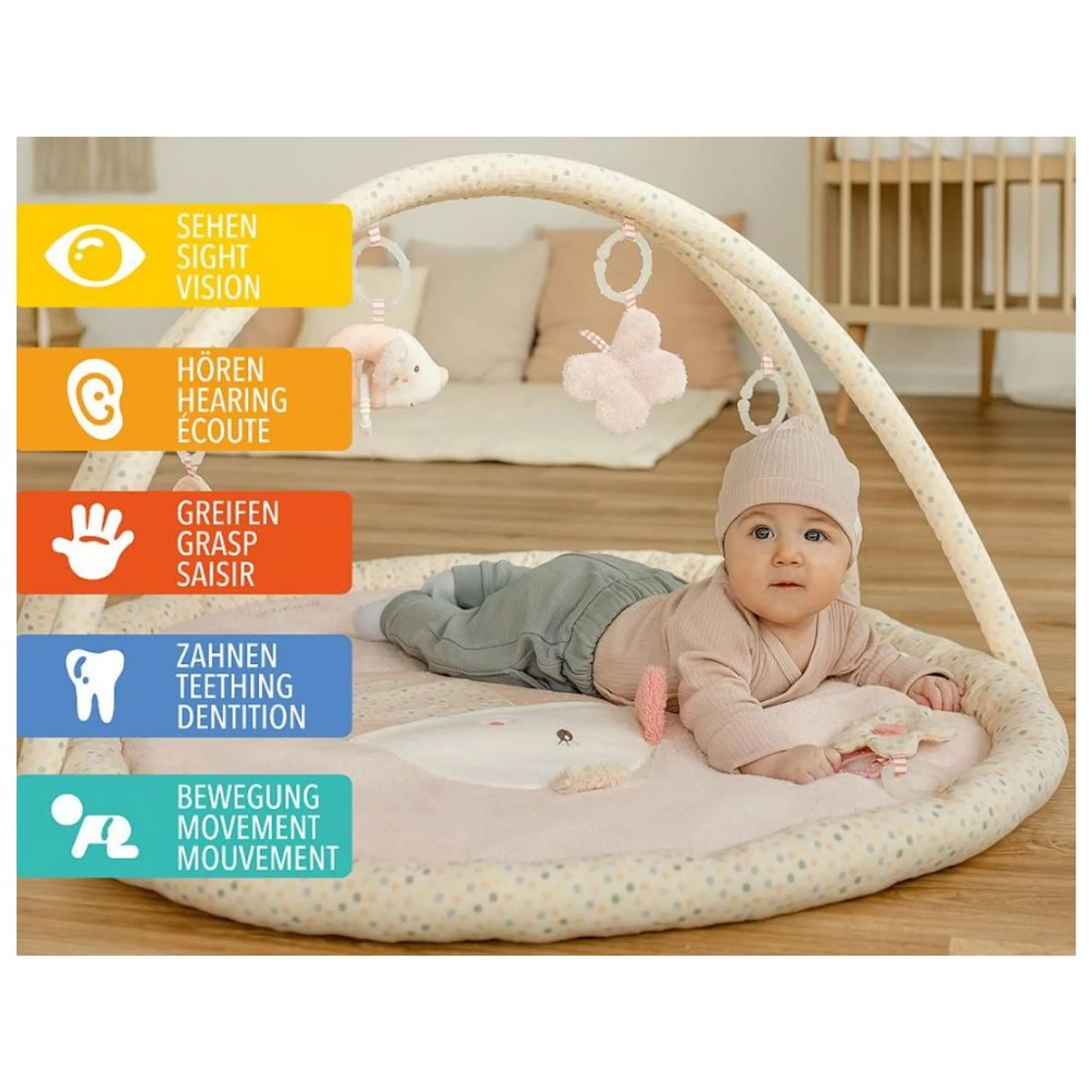 3D Bird Activity Blanket And Play Gym - Bird Suitable for 0 month & above