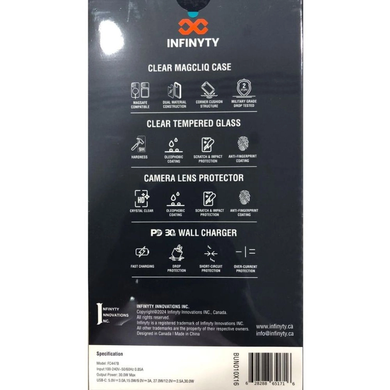 Case + Screen Protector + Lens Protector + Charger - Tempered Glass for iPhone 17 Pro