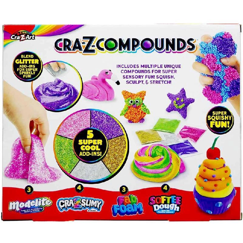 Compounds Medium pack - Dough;Fab Foam;Slime;Plastic;Glitter 810g