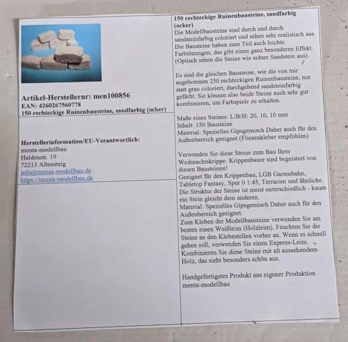 Rectangular Ruin Blocks - 150 pcs