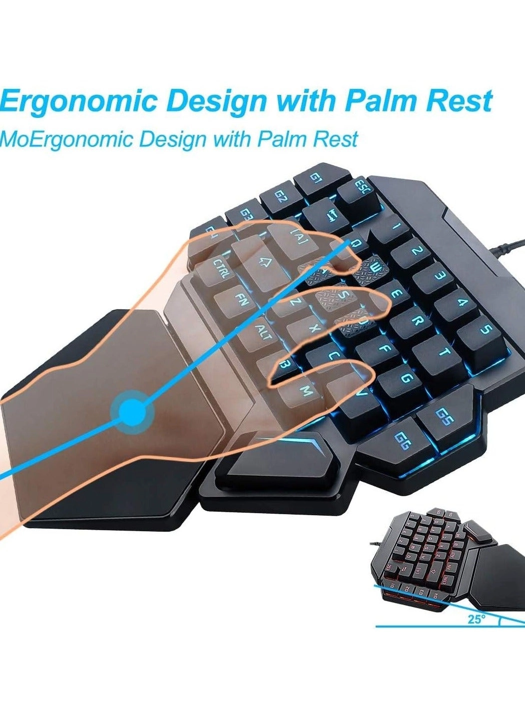 One-Handed RGB Mechanical Keyboard