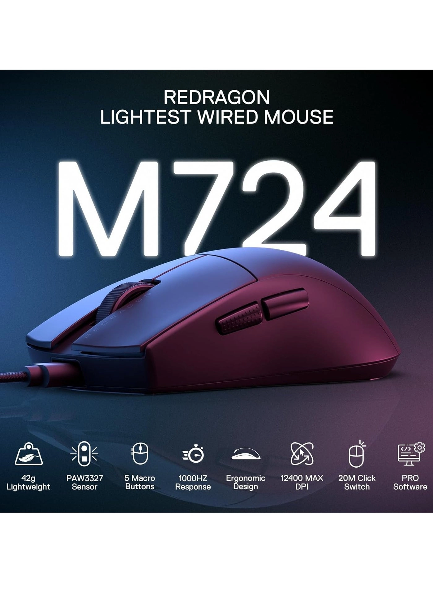 M724 Gaming Mouse - Wired