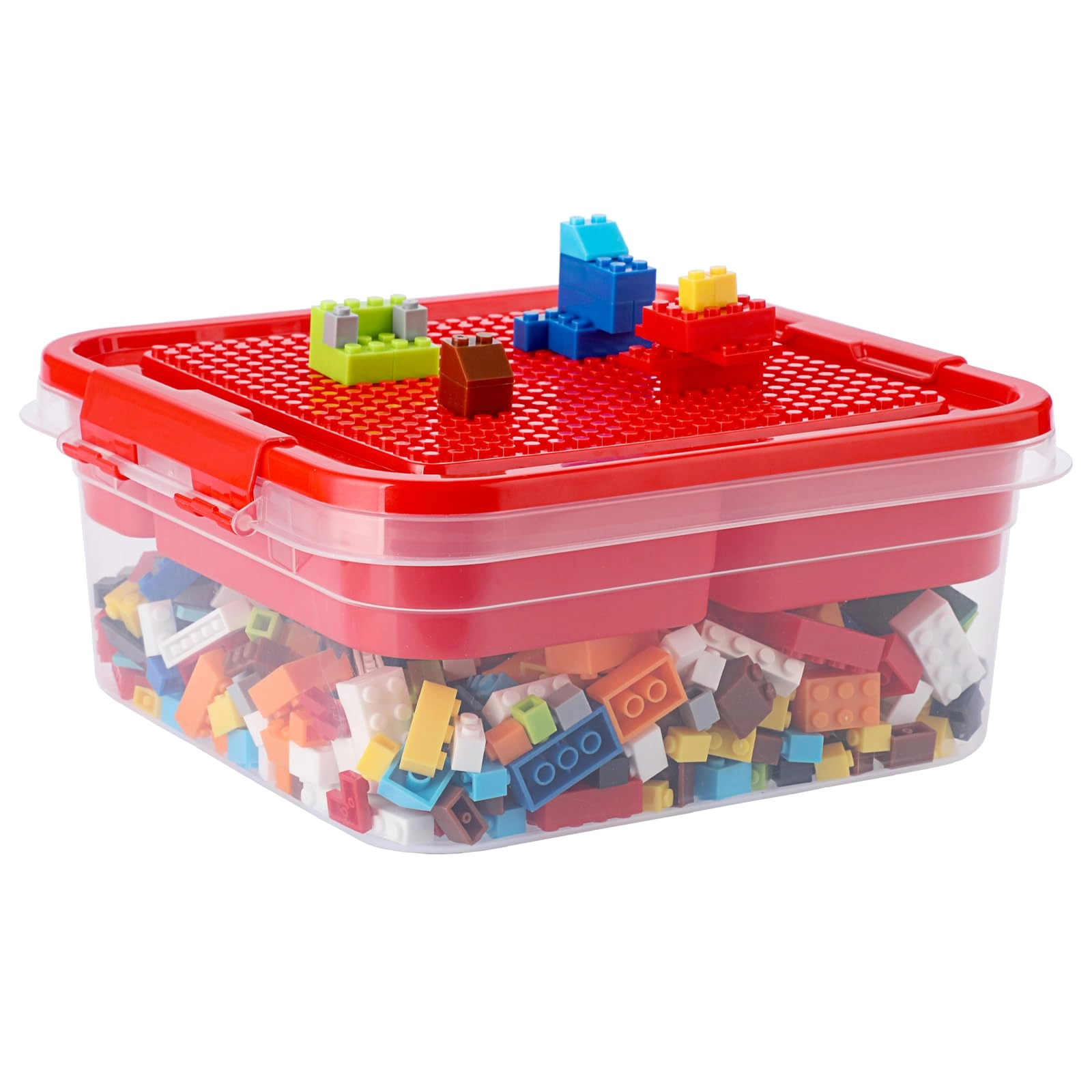 Building Block Bricks Storage Box - Plastic