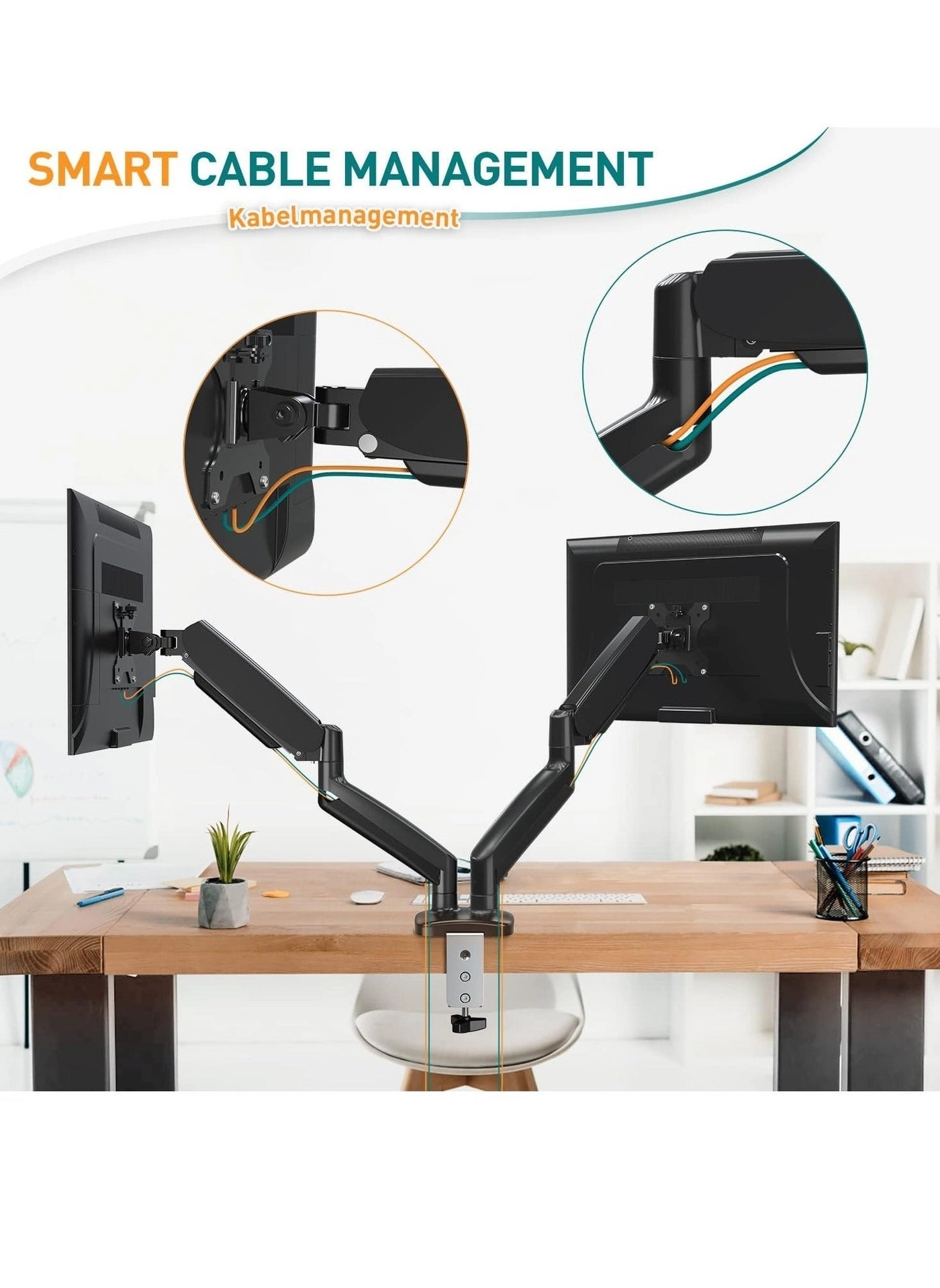 Dual Monitor Desk Mount Stand - 2