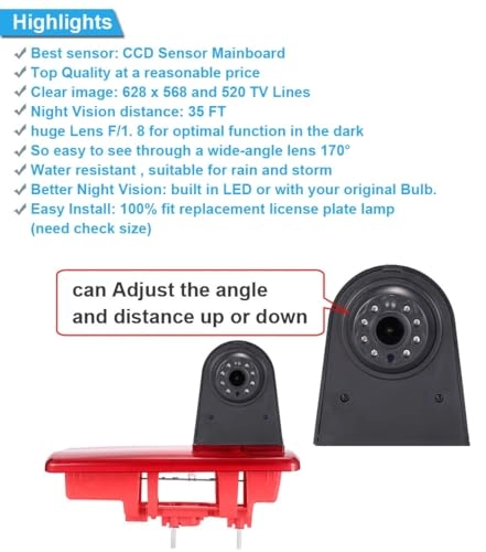 4.3 inch TFT LCD monitor + Car rear view camera - Night Vision Wireless 586 x 685 pixels