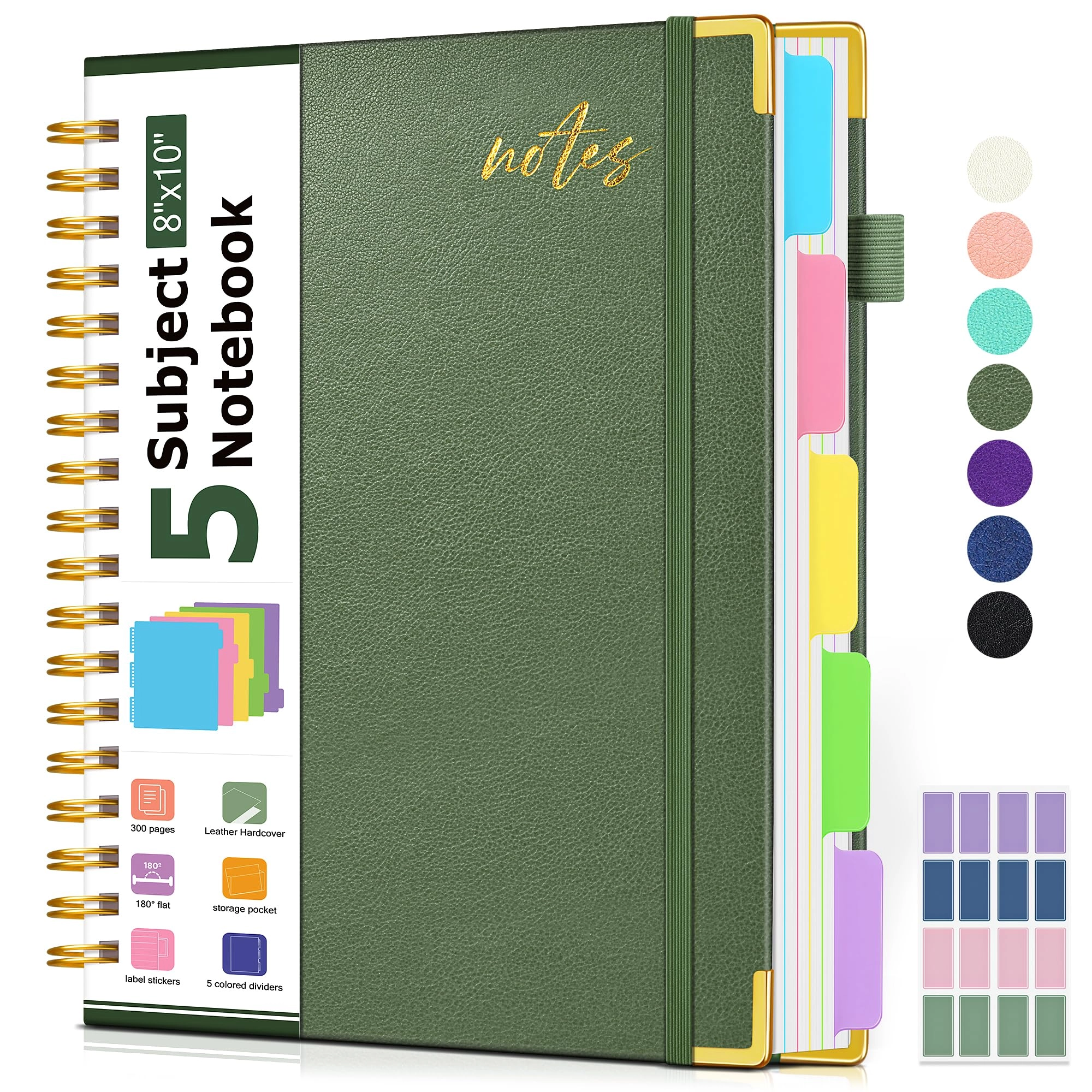 papejoon 5 Subject Spiral Notebook B5 Spiral - Lined 150 Sheets