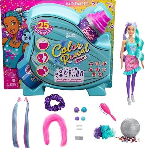 Barbie Color Reveal Doll - Glittery Purple Ages 3+