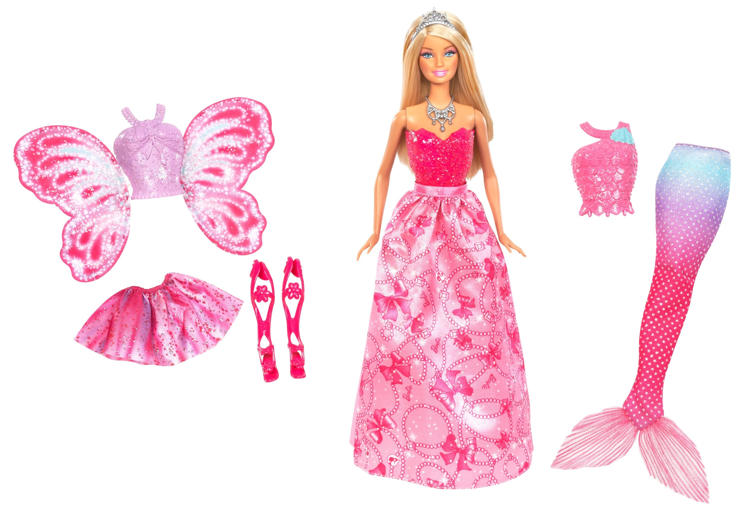 Barbie Dreamtopia Dress-Up Doll - 2-in-1 transformation 8 pieces Ages 36 month(s)+