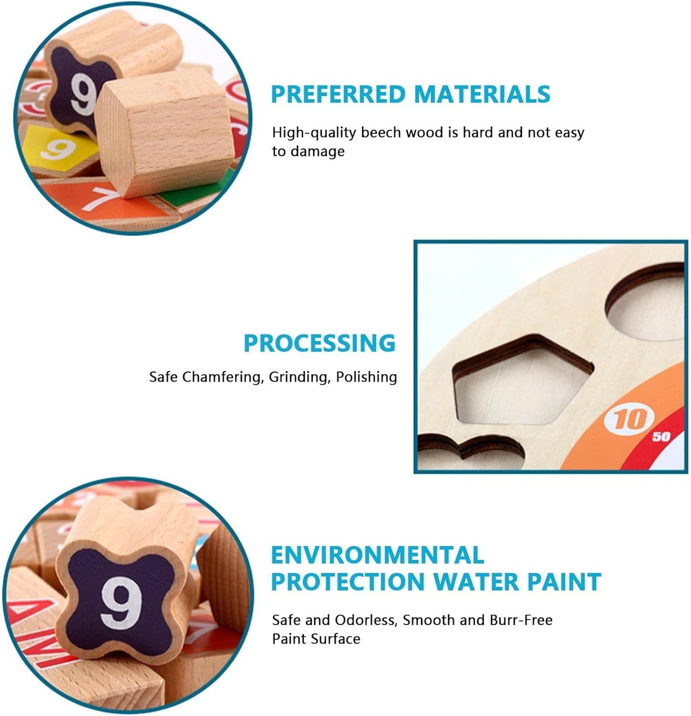 Time Clock Toy - Wooden 8.46x11.81in