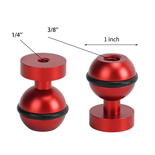Diving Light Ball Head - Aluminum Alloy Red