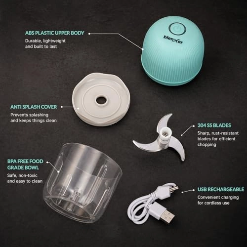 Mini Electric Chopper - 250ml USB Type-C