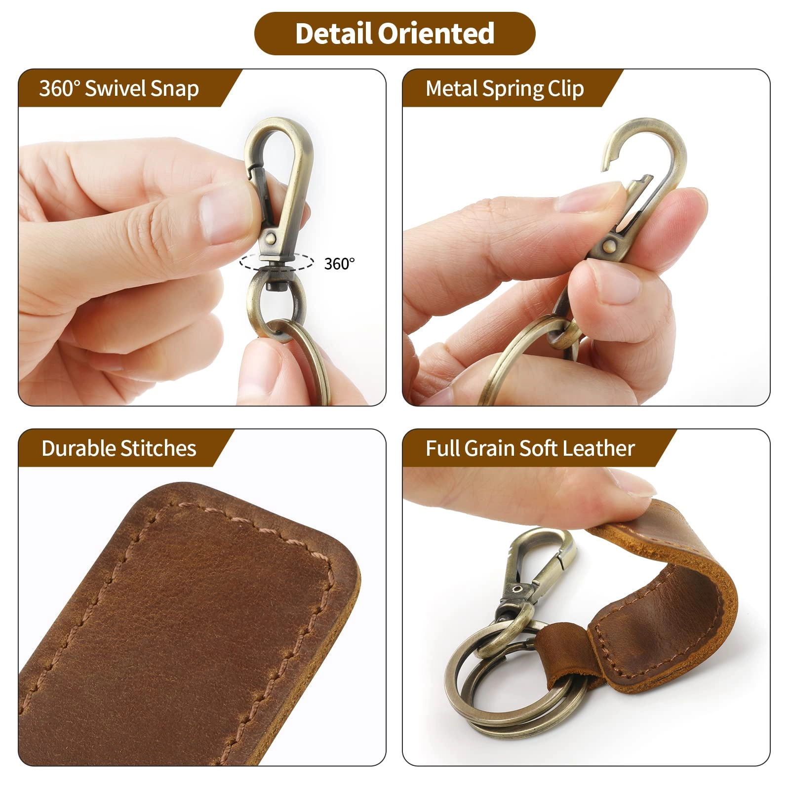 Leather Keychain - Car