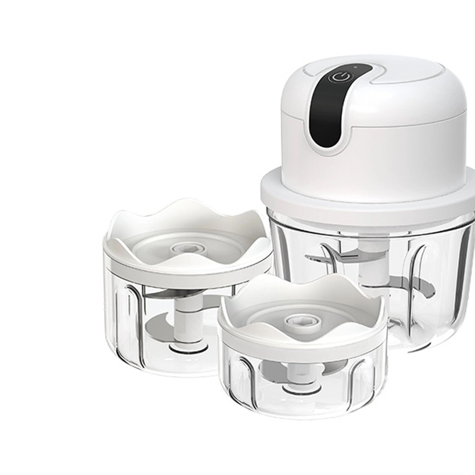 Tazweeq Electric Mini Garlic Chopper - 100+250+350ML Cordless