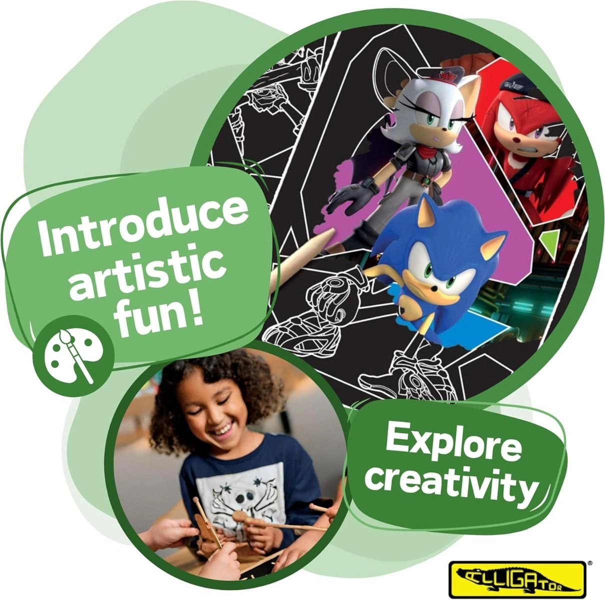 Sonic Scratch Art Set - 3+ years 2 pieces