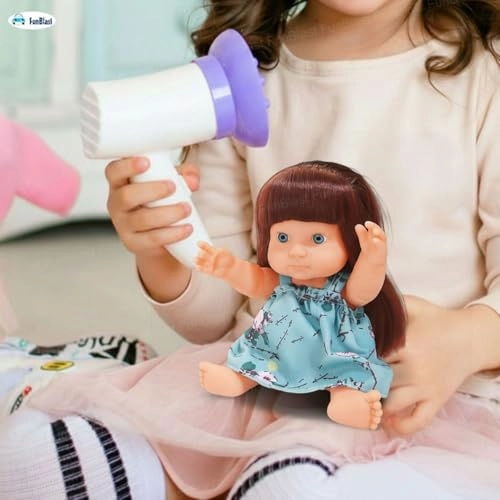 Beautiful Girl Doll - 17 cm Silicone White Dress