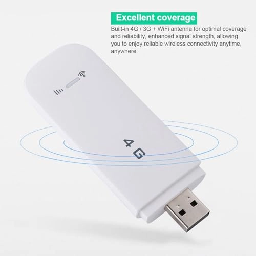 4G LTE USB WiFi Hotspot Adapter - 150Mbps 802.11b / g / n <topwi-fistandard>802.11b / g / n <wlandatatransferratemax>150Mbps
